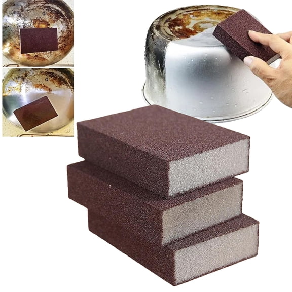 3 Pack Magic Cleaning Sponge Nano Carborundum Sponge Scrub Pad Pot Scrubber for Removing Rust Cleaning Pots and Pans (3PCS)