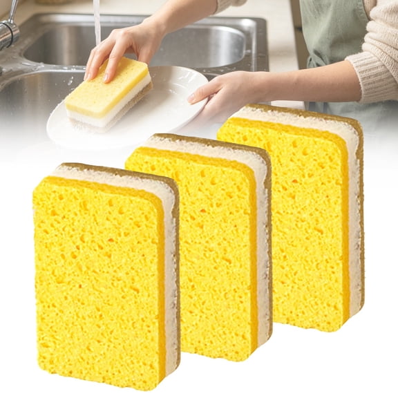 3 Pack Magic Melamine Cleaning Sponges Eraser Wave Shape Extra Large 12×8cm Multi-Functional Foam Cleaner Water-Activated Non-Scratch for Kitchen Bathroom Sink Wall Shoes Car