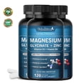 thumbnail image 1 of (3 Pack)Magnesium Glycinate Powder Capsules 500 mg - Heart, Muscle & Bone Health Support -120 Capsules, 1 of 7