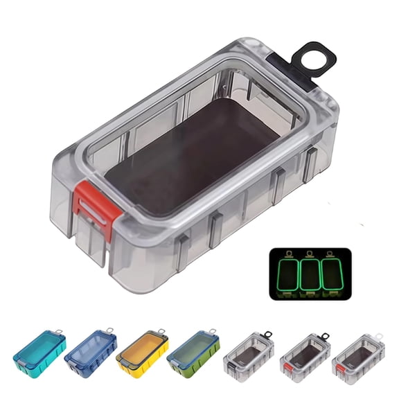 3 Pack Magnetic Fish Hook Storage Cube, Small Tackle Box, Luminous Tackle Storage System Pocket Tackle Box For Fishing Hooks, Lures & Small Gear (B)
