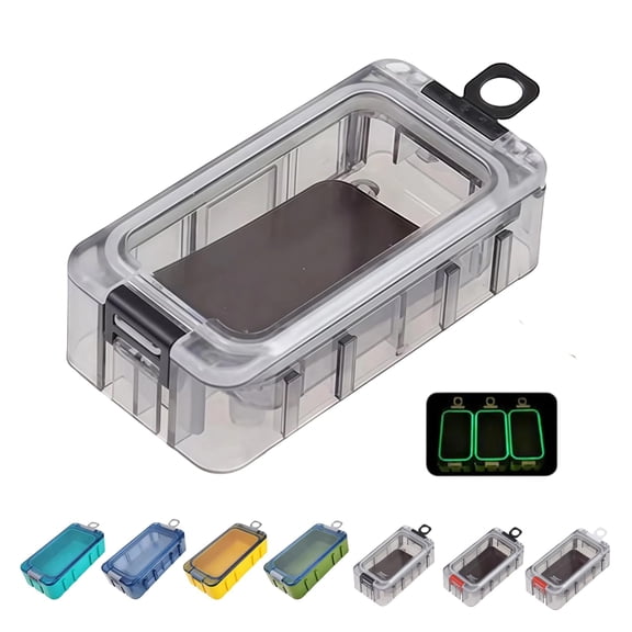 3 Pack Magnetic Fish Hook Storage Cube, Small Tackle Box, Luminous Tackle Storage System Pocket Tackle Box For Fishing Hooks, Lures & Small Gear (B)