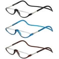 thumbnail image 1 of 3 Pack Magnetic Reading Glasses for Men & Women - Adjustable Temple Computer Readers-Reading Glasses with Neck Strap, 1 of 9