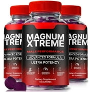3 Pack Magnum Extreme Gummies   Official MagnumExtreme ME All-Natural Gummy for Physical Health & Overall Well-Being, Premium Gomitas for Energy, Vitality & Wellness Support 180 Gummies