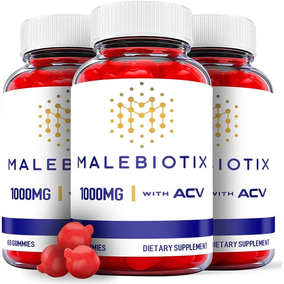 (3 Pack) Malebiotix Keto ACV Gummies - Supplement for Weight Loss - Energy & Focus Boosting Dietary Supplements for Weight Management & Metabolism - Fat Burn - 180 Gummies