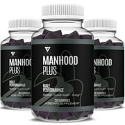 3 Pack Manhood Plus Gummies for Men ManhoodPlus Supplement 3 Month Supply
