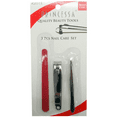 thumbnail image 1 of 3 Pack Manicure Set, Includes Precision Tweezers, Toenail Clipper, Emery Board, Compact Nail Care Kit for Trimming, Shaping, Grooming, Perfect for Travel, Home Use, On the Go Touch Ups, 1 of 1