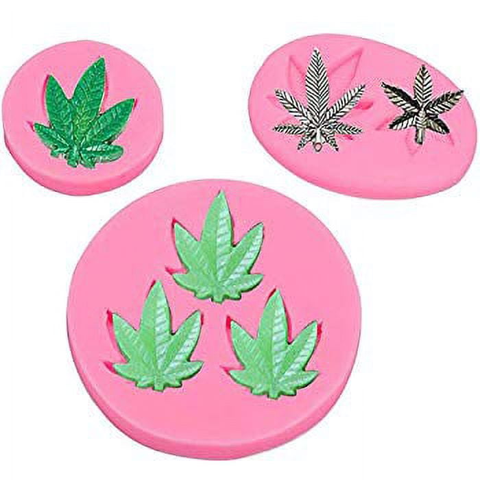 Webake Marijuana Maple Leaf Silicone Candy Molds (2 pack)