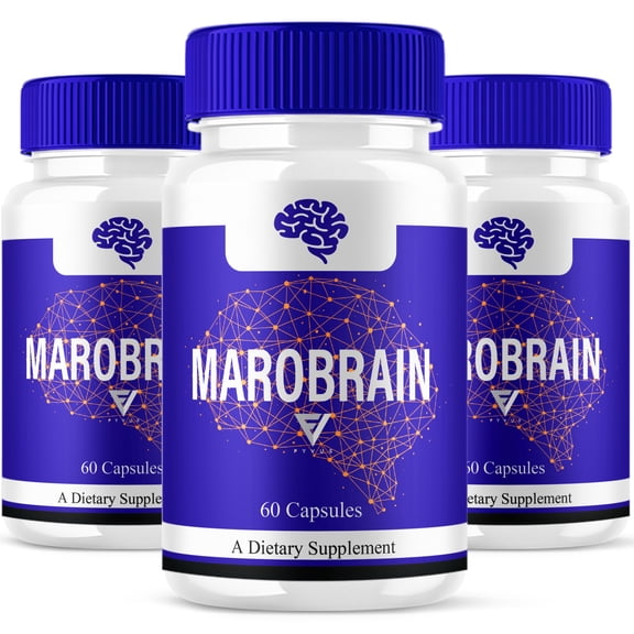 (3 Pack) Marobrain Memory Pills, Maro Brain Support Supplement (180 Capsules)