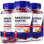3 Pack Massive Girth Gummies, Official Massive Girth Grow Naturally Gummies, All-Natural Growth Supplement, MassiveGirth Support Gummy, Massive Girth Gimmies Review 180 Gummies