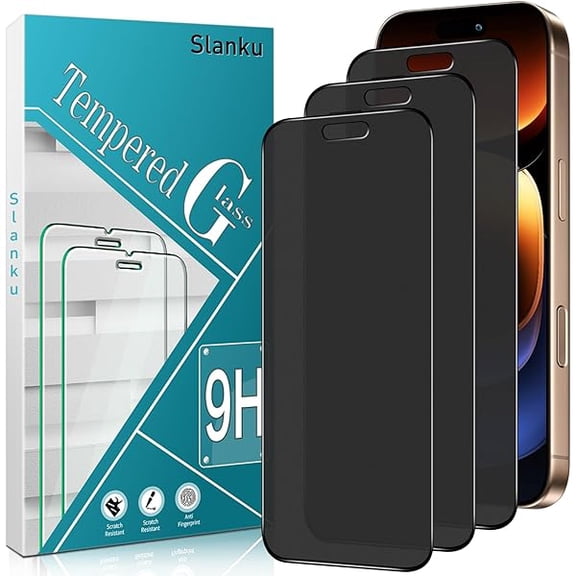 [3 Pack Matte Privacy Screen Protector for iPhone 16 Pro Max, Anti Glare, Anti Fingerprint, Anti Spy, Full Coverage Tempered Glass Film