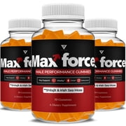 3 Pack Max Force Male Gummies, MaxForce Performance Support 90 Gummies