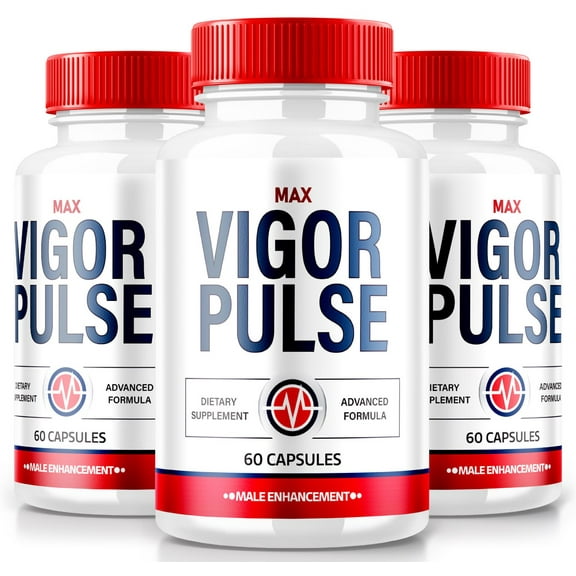 (3 Pack) Max Vigor Pulse Pills, MaxVigor Pulse Dietary Supplement, Complete Daily Formula for Wellness, Advanced Formula Capsules, Max Vigor (180 Capsules)