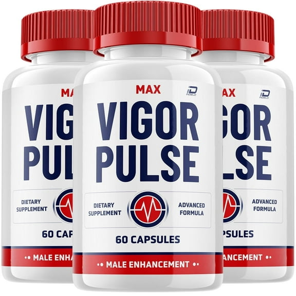 (3 Pack) Max Vigor Pulse Pills Official Formula - Max Vigor Pulse 100 Capsules Max Performance Formula - Maximum Strength, MaxVigor Pulse All Natural Formula, MaxVigor Reviews (180 Capsules)
