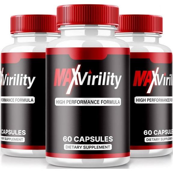 (3 Pack) Max Virility Capsules, MaxVirility Dietary Supplement, All-Natural Pills to Support Muscle Health and Overall Wellness, Official Pastillas Reviews (180 Capsules)