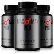 3 Pack MaxMan Pro Pills, Maximum Strength Formula for Confidence, All-Natural Capsules to Support Health and Fitness, MaxManPro Supplement Reviews 180 Capsules