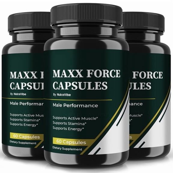 (3 Pack) Maxx Force  Original MaxxForce Capsules with a Natural Daily Blend for Wellness |Clean, Gentle, Easy-to-Swallow Pills (180 Capsules)