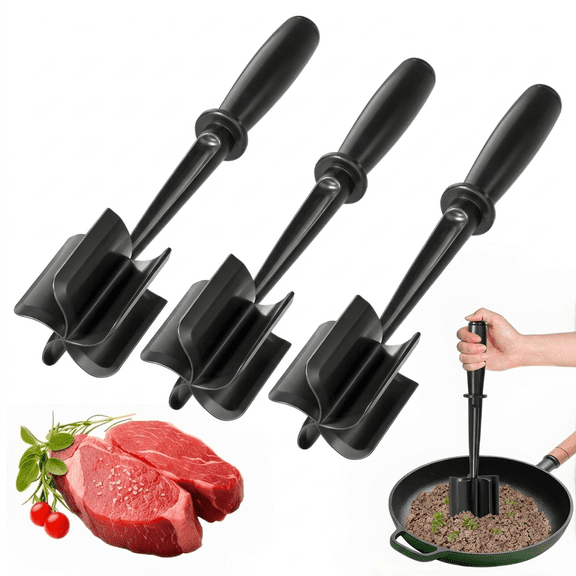 3 Pack Meat Chopper, Heat Resistant Mix and Chop Kitchen Tools for Beef, Meat , Potato
