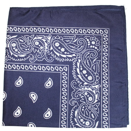 3 Pack Mechaly Dog Bandana Neck Scarf Paisley Cotton Bandanas - Any Pets (Navy