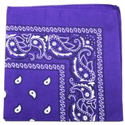 3 Pack Mechaly Dog Bandana Neck Scarf Paisley Cotton Bandanas - Any Pets (Purple)