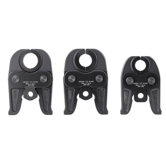 3 Pack MegaPress Carbon Steel Pipe Press Jaws, 1/2",3/4",1 Inch Pipe Crimp Dies Compatible with Standard Press Tools, Carry Storage Case