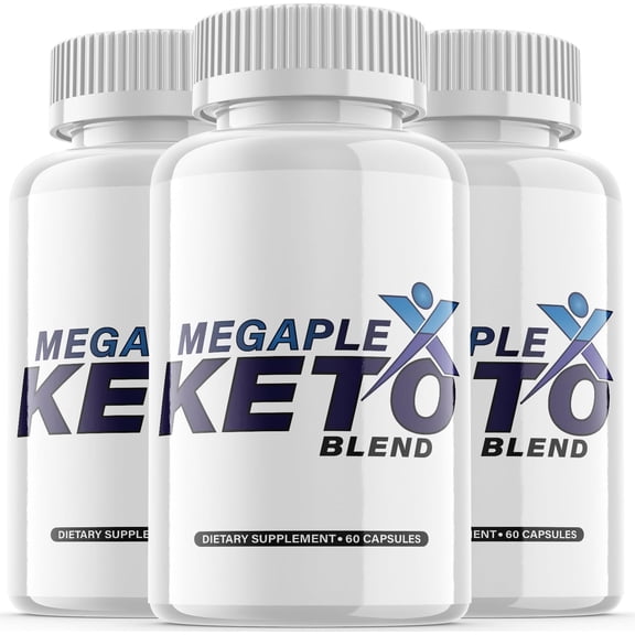 (3 Pack) Megaplex Keto Blend - Keto Weight Loss Formula - Energy & Focus Boosting Dietary Supplements for Weight Management & Metabolism - Advanced Fat Burn Raspberry Ketones Pills - 180 Capsules