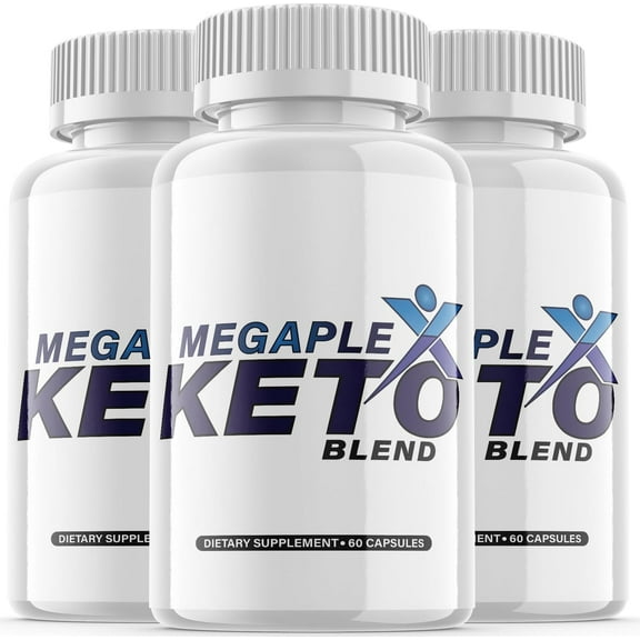 (3 Pack) Megaplex Keto Blend - Keto Weight Loss Formula - Energy & Focus Boosting Dietary Supplements for Weight Management & Metabolism - Advanced Fat Burn Raspberry Ketones Pills - 180 Capsules