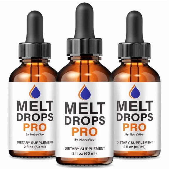 (3 Pack) Melt Drops Pro Clean Daily Liquid Formula with a Natural Blend to Support Body Goals, Steady Energy & Active Lifestyle | Just a Few Easy Drops for Daily Fitness Support (90 Servings)