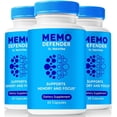 thumbnail image 1 of (3 Pack) Memo Defender Brain and Memory Pills – Premium MemoDefender Tablets for Memory, Focus, and Cognitive Support, Vitamins for Mental Clarity, Reviews (180 Capsules), 1 of 8