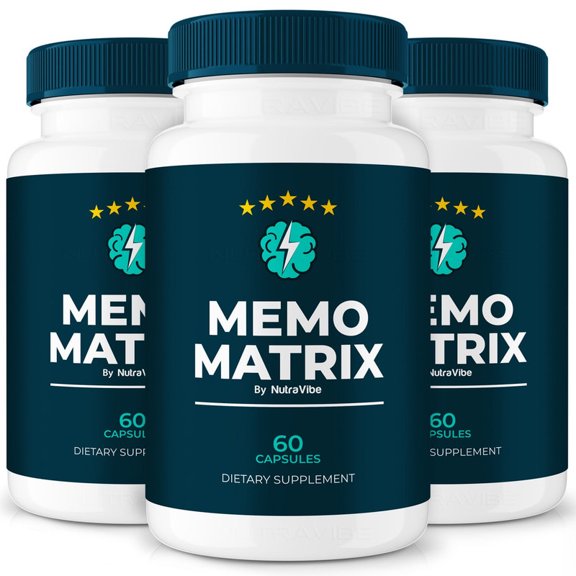 (3 Pack) Memo Matrix Pills Daily Formula with a Natural Blend to Help Maintain Focus, Memory & Concentration | Clean, Gentle, Easy-to-Swallow Capsules for Everyday Sharpness (180 Capsules)