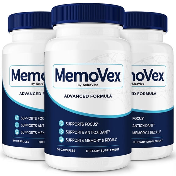(3 Pack) MemoVex Pills – Daily Formula with a Natural Blend to Help Maintain Focus, Memory & Concentration | Clean, Gentle, Easy-to-Swallow Capsules for Everyday Sharpness (180 Capsules)