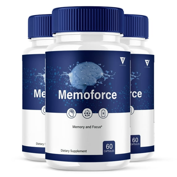 (3 Pack) Memoforce Brain and Memory Support Capsules Memo Force Pills, Memo Force Overall Wellness Supplement (180 Capsules)