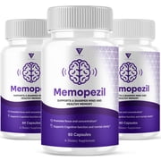 3 Pack Memopezil Premium Health & Wellness Nootropic Supplement 180 Capsules