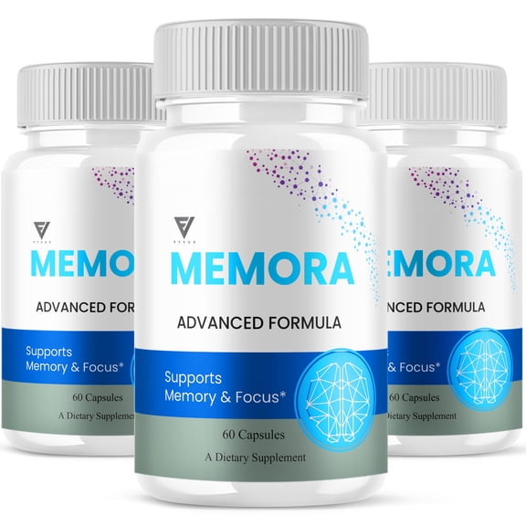(3 Pack) Memora Memory & Focus, Mem Ora Advanced Supplement (180 Capsules)