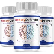 3 Pack Memory Defender Advanced Nootropic Capsules, MemoryDefender Maximum Strength Brain and Mind Health Support Formula 180 Capsules