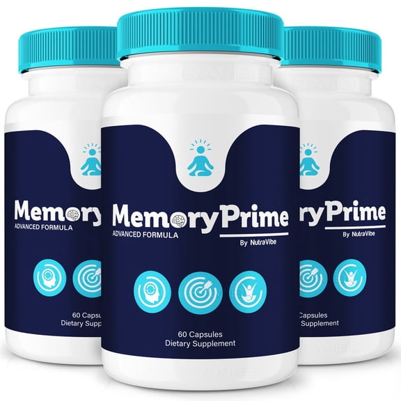 (3 Pack) MemoryPrime  Daily Formula with a Natural Blend to Help Maintain Focus, Memory & Concentration | Clean, Gentle, Easy-to-Swallow Memory Prime Capsules for Everyday Sharpness (180 Capsules)