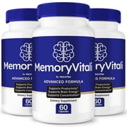 3 Pack MemoryVitali   Daily Formula with a Natural Blend to Help Maintain Focus, Memory & Concentration | Clean, Gentle, Easy-to-Swallow Memory Vitali Capsules for Everyday Sharpness 180 Capsules
