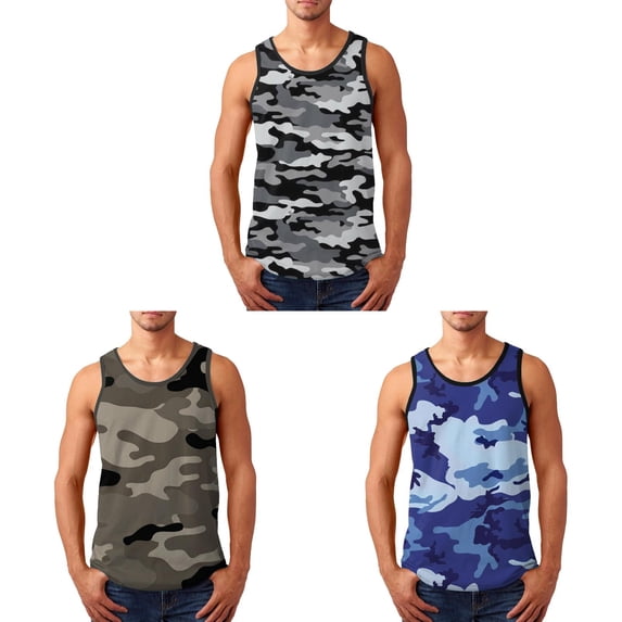 3 Pack Men Tank Tops Quick Dry Summer Beach Sleeveless Shirt Workout Gym Muscle Tee Fitness Bodybuilding Sleeveless T Shirt XL Size