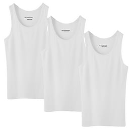 Men’s 3 Pack Tank Top A Shirt–100% Cotton Ribbed Undershirt Tee–Assorted &  Sleeveless (Black, Small)