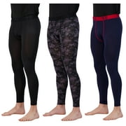 3 Pack: Men's Active Compression Pants - Workout Base Layer Tights Running Leggings (Available in Big & Tall)