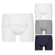 3-Pack Men's Assorted Regular Absorbency Washable reusable Incontinence Trunk Boxer Briefs Large (Waist 38-40)