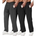 thumbnail image 1 of 3 Pack Men's Athletic Pants with Zip Pockets, Lightweight Workout Sweat Pants Gifts for Men, 1 of 7