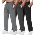 thumbnail image 1 of Potopok 3 Pack Men's Sweatpants with Zip Pockets,Joggers Pants,Lightweight Workout Athletic Pants Gifts for Men, 1 of 7