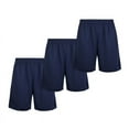 thumbnail image 1 of 3 Pack Men’s Athletic Performance Shorts Side Packets Elastic Waistband Inner drawstring S-3XL Training Sports Workout Gym Bottoms Menswear Activewear, 1 of 3