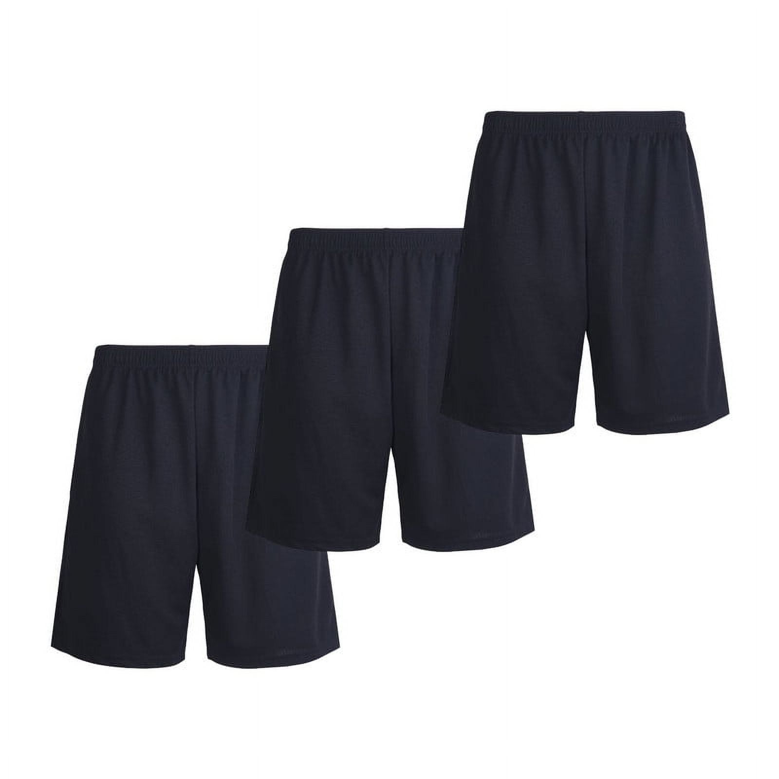 3 Pack Men’s Athletic Performance Shorts Side Packets Elastic Waistband Inner drawstring S-3XL Training Sports Workout Gym Bottoms Menswear Activewear