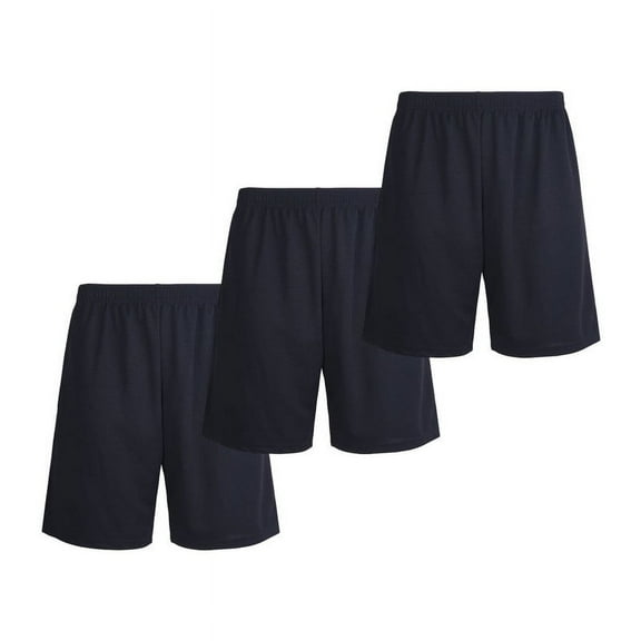 3 Pack Men’s Athletic Performance Shorts Side Packets Elastic Waistband Inner drawstring S-3XL Training Sports Workout Gym Bottoms Menswear Activewear