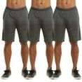 thumbnail image 1 of 3 Pack Men’s Athletic Shorts Running with Pockets Drawstring S-3XL Regular Big & Tall Solid Elastic Waist Training Gym Workout Sports Bottoms Menswear, 1 of 4