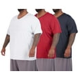 thumbnail image 1 of Real Essentials 3 Pack: Mens Big & Tall V-Neck Short-Sleeve Tech Stretch Dry-Fit T-Shirt (3X Tall-5X Tall), 1 of 6