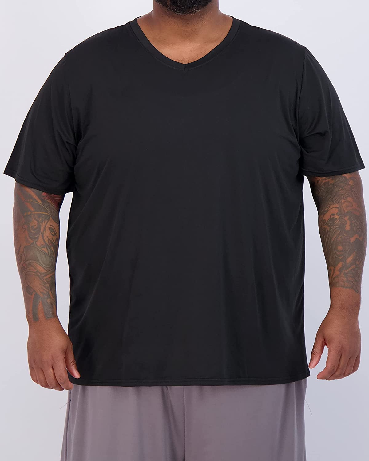 3 Pack: Men’s Big & Tall V-Neck Short-Sleeve Tech Stretch Dry-Fit T ...