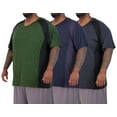 thumbnail image 1 of Real Essentials 3 Pack: Mens Big & Tall V-Neck Short-Sleeve Tech Stretch Dry-Fit T-Shirt (3X Tall-5X Tall), 1 of 6