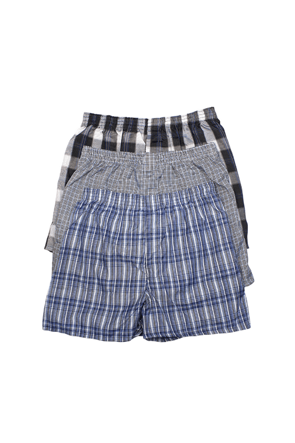 3 Pack Men's Boxer Shorts Random Mixed Color Pack Woven Relaxed Fit Boxers for Men Soft Breathable High quality Underwear with Elastic Waist Menswear